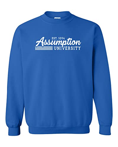 Vintage Assumption University Crewneck Sweatshirt - Royal