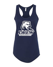Load image into Gallery viewer, Drew University Stacked Logo Ladies Tank Top - Midnight Navy