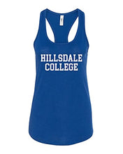 Load image into Gallery viewer, Hillsdale College 1 Color Ladies Racer Tank - Royal