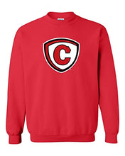 Load image into Gallery viewer, Carthage College Full Shield Crewneck Sweatshirt - Red