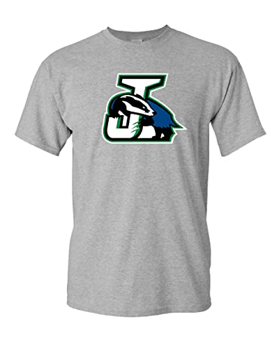 Northern Vermont University Johnson Badgers T-Shirt - Sport Grey