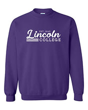 Load image into Gallery viewer, Vintage Lincoln College Est 1865 Crewneck Sweatshirt - Purple