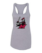 Load image into Gallery viewer, Manhattanville College Full Color Mascot Ladies Tank Top - Heather Grey