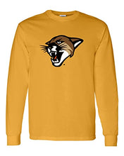 Load image into Gallery viewer, University of Vermont Catamount Head Long Sleeve Shirt - Gold