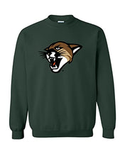 Load image into Gallery viewer, University of Vermont Catamount Head Crewneck Sweatshirt - Forest Green