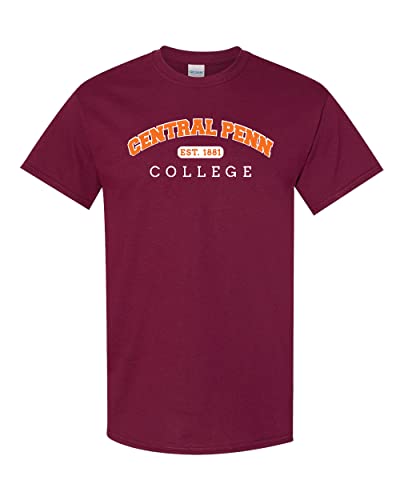 Central Penn College Block Letters 2 Color Exclusive Soft Shirt - Maroon