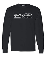 Load image into Gallery viewer, Vintage North Central College Est 1861 Long Sleeve T-Shirt - Black