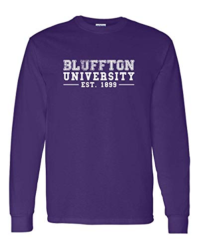 Bluffton University EST 1899 One Color Long Sleeve Shirt - Purple