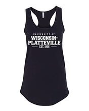 Load image into Gallery viewer, Wisconsin Platteville Pioneers Ladies Tank Top - Black