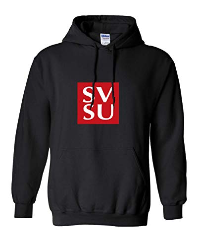 SVSU Block Two Color Hooded Sweatshirt - Black