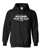 Load image into Gallery viewer, Wisconsin Platteville Pioneers Hooded Sweatshirt - Black