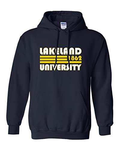 Retro Lakeland University Hooded Sweatshirt - Navy