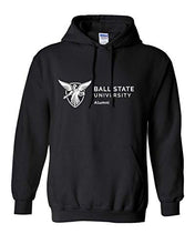 Load image into Gallery viewer, Ball State University Alumni One Color Hooded Sweatshirt - Black
