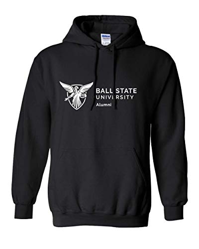 Ball State University Alumni One Color Hooded Sweatshirt - Black