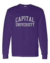 Load image into Gallery viewer, Capital University Crusaders Long Sleeve T-Shirt - Purple