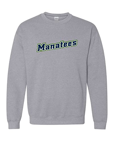 State College of Florida Manatees Crewneck Sweatshirt - Sport Grey