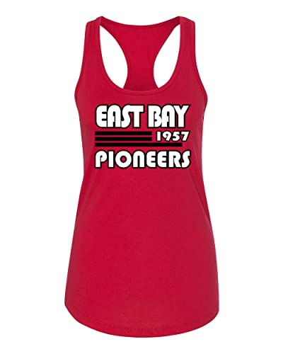 Retro East Bay Pioneers Ladies Tank Top - Red