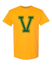 Load image into Gallery viewer, University of Vermont Catamounts V T-Shirt - Gold