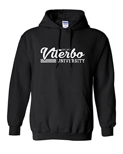 Vintage Viterbo University Hooded Sweatshirt - Black
