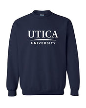 Load image into Gallery viewer, Utica University Text Crewneck Sweatshirt - Navy