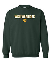 Load image into Gallery viewer, WSU Warriors Two Color Crewneck Sweatshirts - Forest Green