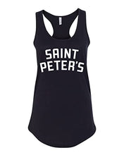 Load image into Gallery viewer, Saint Peter's University Text Ladies Tank Top - Black
