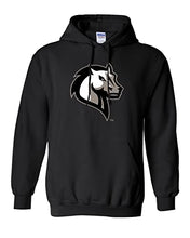 Load image into Gallery viewer, Mercy College Mascot Hooded Sweatshirt - Black