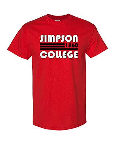 Retro Simpson College T-Shirt - Red