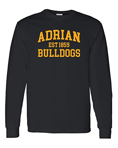 Adrian College Bulldogs 1 Color Gold Established 1859 Long Sleeve CollegiateSet