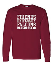 Load image into Gallery viewer, Friends University Block Long Sleeve T-Shirt - Cardinal Red