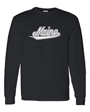 Load image into Gallery viewer, University of Maine Vintage Script Long Sleeve Shirt - Black