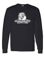 Load image into Gallery viewer, Johnson & Wales University 1 Color Stacked Long Sleeve Shirt - Black