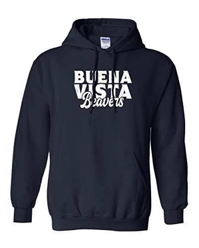 Buena Vista University Block Hooded Sweatshirt - Navy
