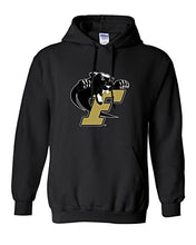 Load image into Gallery viewer, Ferrum College Mascot Hooded Sweatshirt - Black