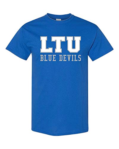 LTU Lawrence Tech Blue Devils Block Two Color T-Shirt - Royal