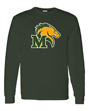 Load image into Gallery viewer, Marywood University Mascot Long Sleeve Shirt - Forest Green