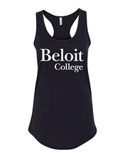 Load image into Gallery viewer, Beloit College 1 Color Ladies Tank Top - Black