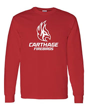 Load image into Gallery viewer, Carthage College Firebirds Stacked Long Sleeve T-Shirt - Red