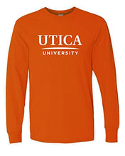 Load image into Gallery viewer, Utica University Text Long Sleeve Shirt - Orange