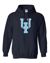 Load image into Gallery viewer, Upper Iowa University Pitchfork Hooded Sweatshirt - Navy