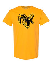 Load image into Gallery viewer, Framingham State University Mascot Head T-Shirt - Gold