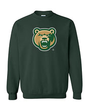 Load image into Gallery viewer, Georgia Gwinnett College Bear Head Crewneck Sweatshirt - Forest Green
