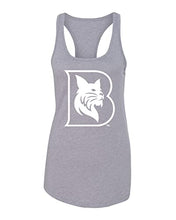 Load image into Gallery viewer, Bates College Bobcat B Ladies Tank Top - Heather Grey