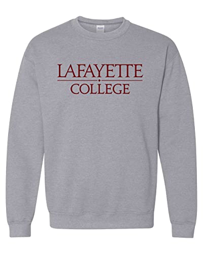 Lafayette College 1 Color Crewneck Sweatshirt - Sport Grey