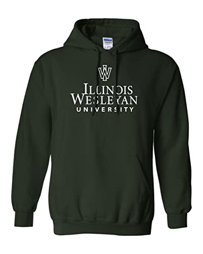 Illinois Wesleyan University Hooded Sweatshirt - Forest Green