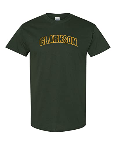Clarkson University Block Letters Logo T-Shirt - Forest Green