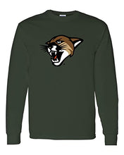 Load image into Gallery viewer, University of Vermont Catamount Head Long Sleeve Shirt - Forest Green