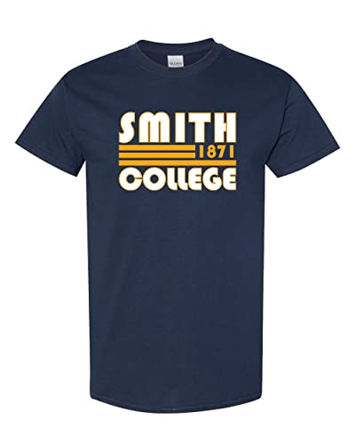 Retro Smith College T-Shirt - Navy