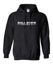 Load image into Gallery viewer, Ball State University Text Only One Color Hooded Sweatshirt - Black
