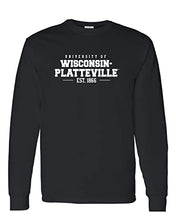 Load image into Gallery viewer, Wisconsin Platteville Pioneers Long Sleeve Shirt - Black